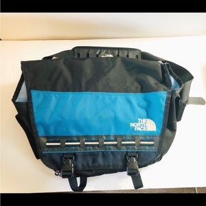 The North Face messenger style bag. Lots of room.